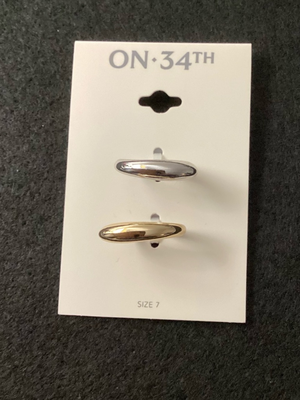 On 34th Two-Tone 2-Pc. Set Puffy Rings - Picture 5 of 7